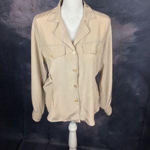 Christian Dior long sleeve button down pocket dart